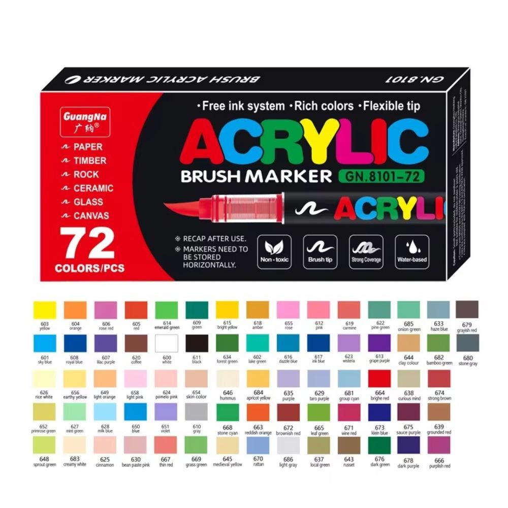 Christmas Gift Acrylic Paint Pens DIY Crafts Rock Painting Pens New Markers Brush  Wood Canvas