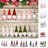 Charming Collection Of 3 Christmas Tree Hanging Gnome Plush Gonk Santa Doll Pendants For Delightful Holiday Atmosphere