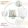 1Pc Easter Day Cushion Cover Spring Pattern Eggs Rabbit Pillow Cover Easter Pillowcase Home Decor Throw Pillow Case 45X45Cm