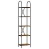 Bookshelf Smoked Oak 40 X 30 X 183 Cm Particleboard