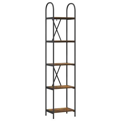 Bookshelf Smoked Oak 40 X 30 X 183 Cm Particleboard