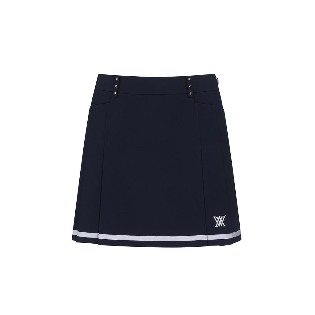 ANEW GOLF Women Half Pleats Under Line Point Skirt_Na