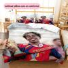 Biancheria da letto con motivo Lamine Yamal Decorazione per la casa Regalo di compleanno ( 1 copripiumino + 2 federe, senza imbottitura),merchandising per fan.