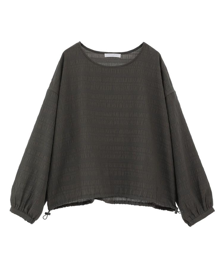 Green Parks Gray Pullover Sweater with Drawstring Hem and Long Sleeves Women's