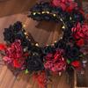 Gothic Bridal Hair Band Realistic Flower Headband For Medieval Fantasy Wedding Cosplay Event Hiar Decoration