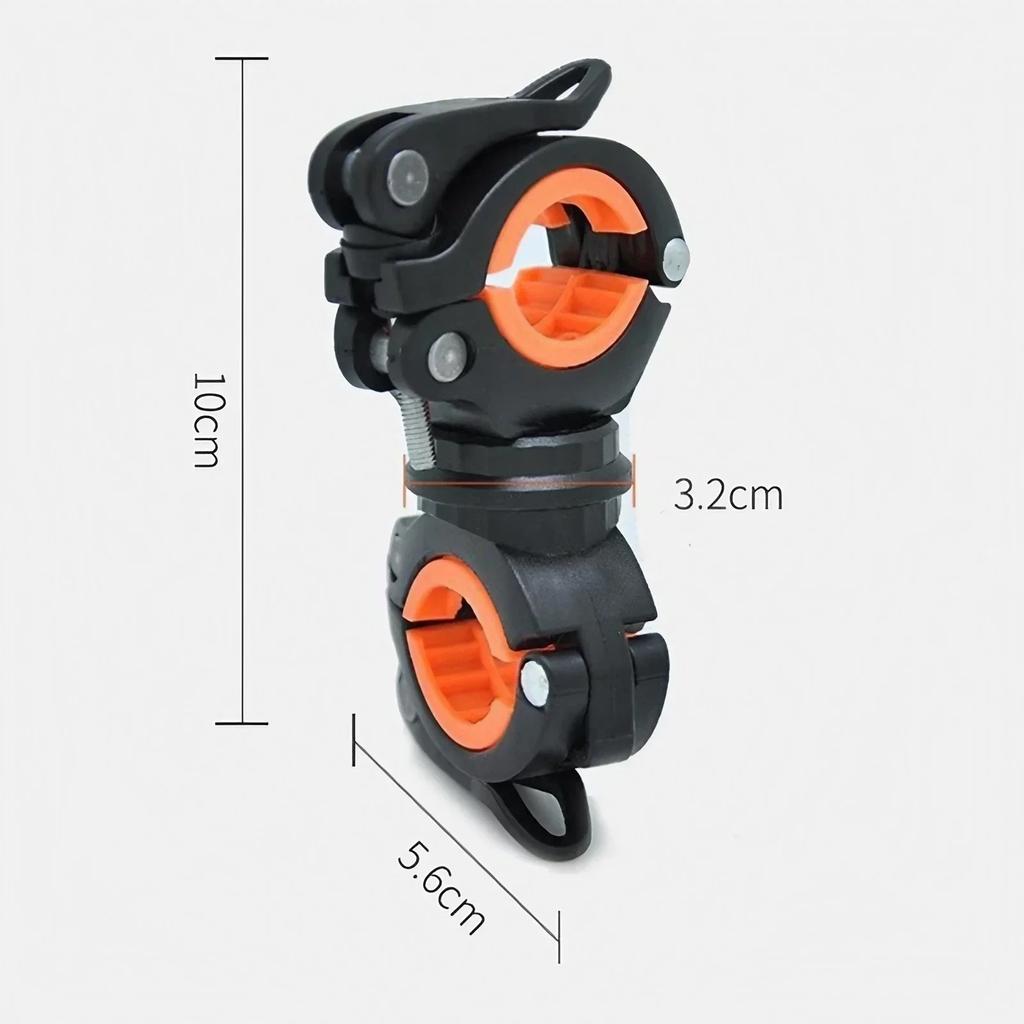 360° drehbarer Fahrrad-Taschenlampen-Clip Fahrradlicht-Halter Montagehalterung für Fahrradzubehör Fahrradteile Schnellspannbefestigung