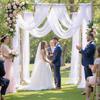 2Pcs Wedding Arch Draping Fabric for Wedding Reception Sheer Tulle Backdrop Curtain Birthday Party Baby Shower Ceiling Decor