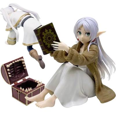 Frieren L'Adieu du Voyageur Figurine Anime Bureau Mignonne Pyjama Chasse au Trésor Frieren Figurine d'Action Modèle Figurine Poupée Jouet
