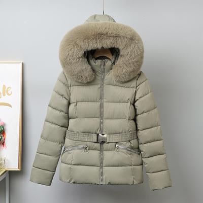 New Style Down Cotton Coat for Women, Short, Thickened and Warm, Large Fur Collar Cotton Coat, Small Person, Winter Coat