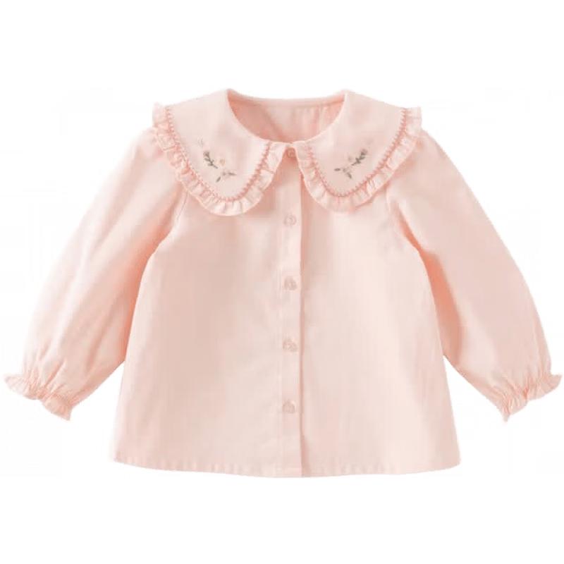 Dave & Bella Girls Long-Sleeved Peter Pan Collar Shirt 110 cm