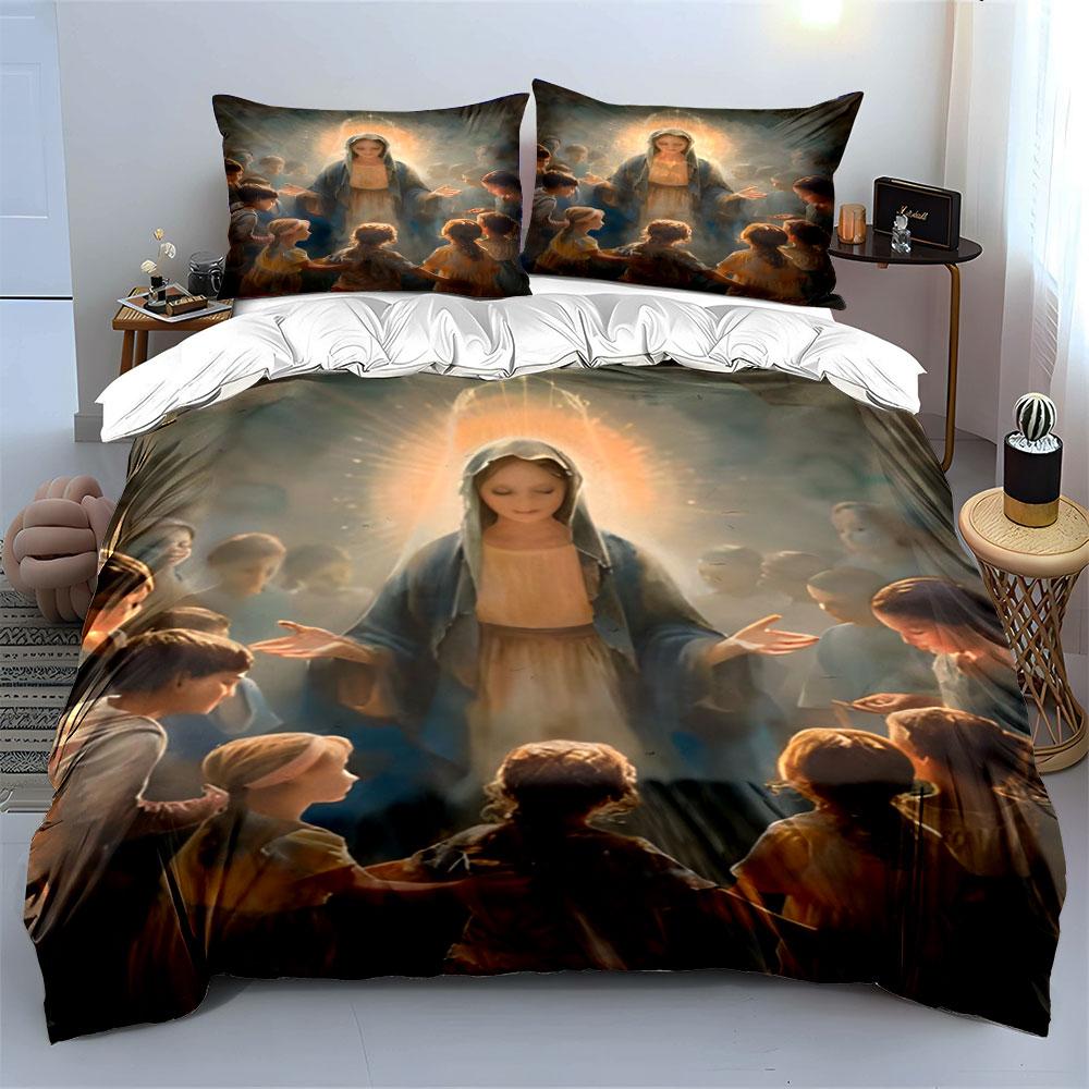 Religious figure with halo. Bedding sets Duvet cover sets Duvet covers Pillowcases(1 * Duvet Cover 2 * Pillowcases without duvet insert)