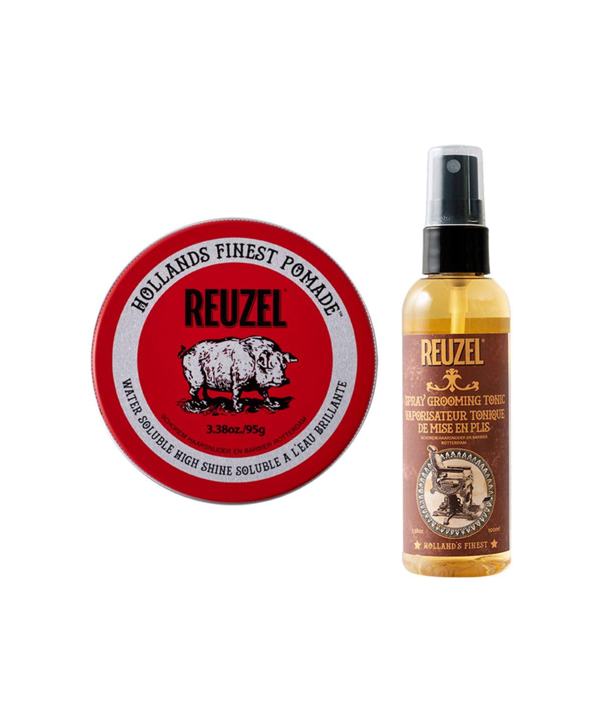 Red Water-based High-Gloss Pomade 95g + Spray Grooming Tonic 100ml