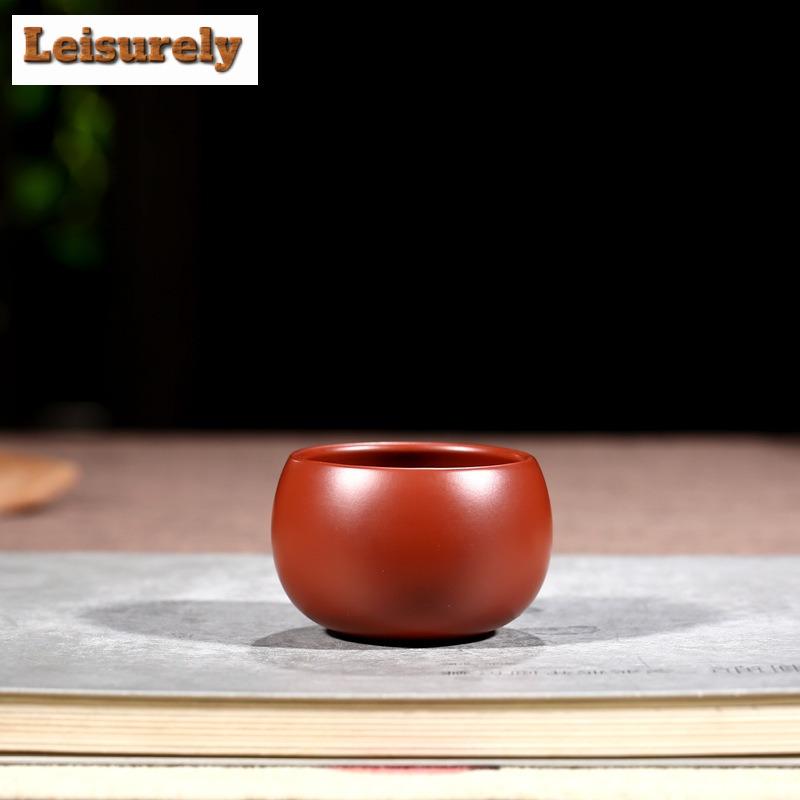 2 szt./partia Chińska Fioletowa Glina Filiżanka do Herbaty Przenośna Osobista Pojedyncza Filiżanka Zestaw do Herbaty Piękności Ręcznie Robiona Na Zamówienie Zisha Miseczka do Herbaty Akcesoria 80 ml