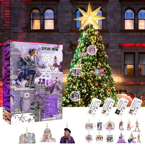 

Адвент-календарь Yousheng с 24 сюрпризами, декоративная новинка, обратный отсчет, Рождественское забавное украшение для детей и взрослых