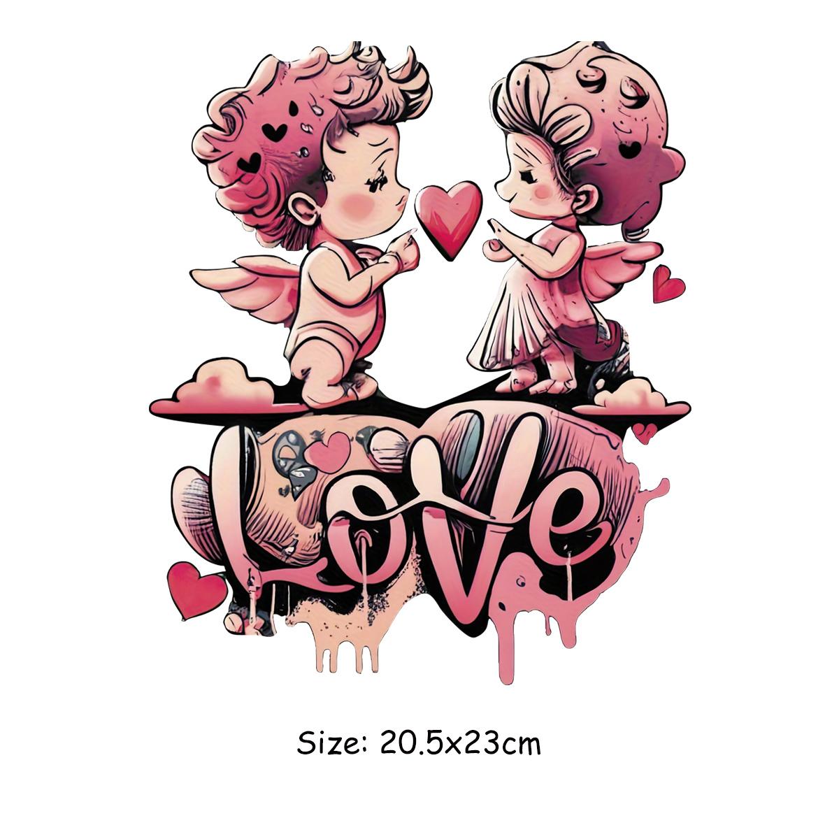 

Термопатчі Наклейки Термоклейка Наклейка на джинси до Дня Святого Валентина Модна термопресова аплікація Смуги Наклейка приладдя для творчості своїми руками