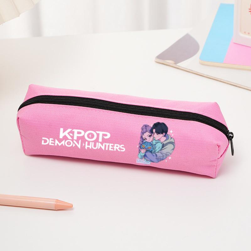 K-pop Demon Hunter Girl Group Cartoon Pencil Case - Oxford Cloth Stationery Bag for Primary Students