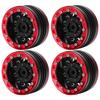4pcs   Metal Wheel Hub RC Car A Essories Fit for 1Celsius10 RC Crawler 1.9 Inch(Red Black )