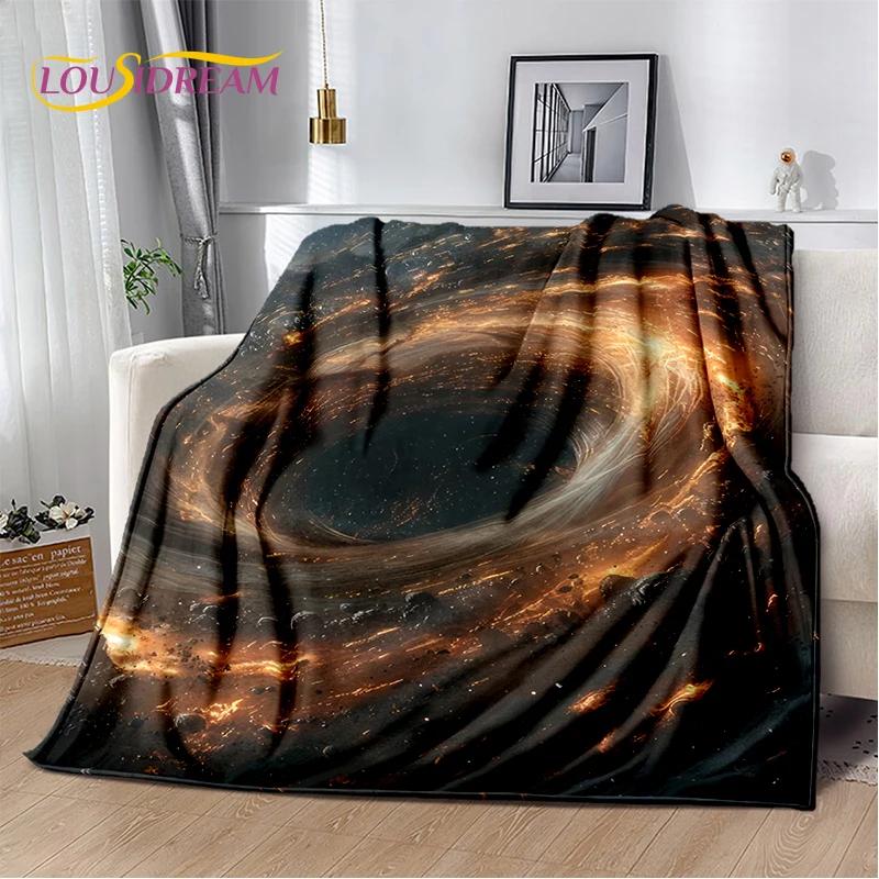 Universe Space Stars Black Hole Galaxy Earth Milky Way Soft Blanket,Soft Throw Blanket for Home Bedroom Bed Sofa Cover Kid Gift