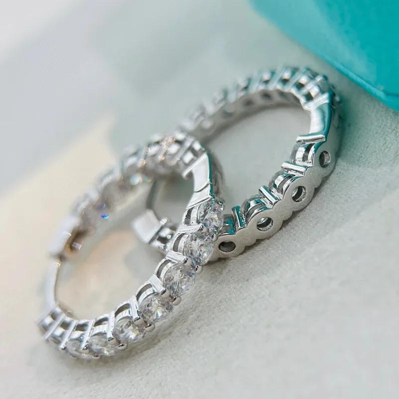 

New Vintage 100% Pure 925 Sterling Silver Single Row Zirconia 25mm Hoop Earrings For Women Luxury Fine Jewelry білий