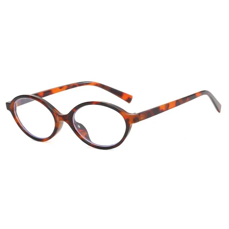 Oval Small Frame Sunglasses Stylish  Student Style UV Protection Sunglasses Transparent Leopard Oculos Glasses for Women
