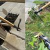 Garden Hand Weeding Tool with Long Handle and 4 Claw Head 3 Sectional Poles for Weeds Puller Removal Without Bending