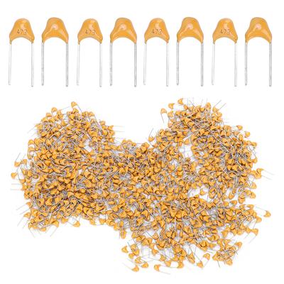 1000Pcs Monolithic Capacitor 47NF Ceramic InLine 5.08mm Lead Pitch DC50V 10% Deviation