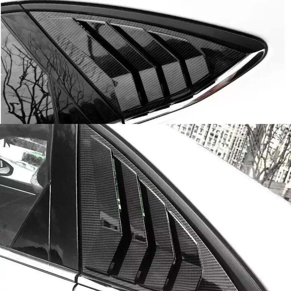 For Volkswagen Jetta MK7 2019-2025 Car Rear Louver Window Side Shutter Cover Trim Sticker Vent Scoop Carbon Fiber Accessories