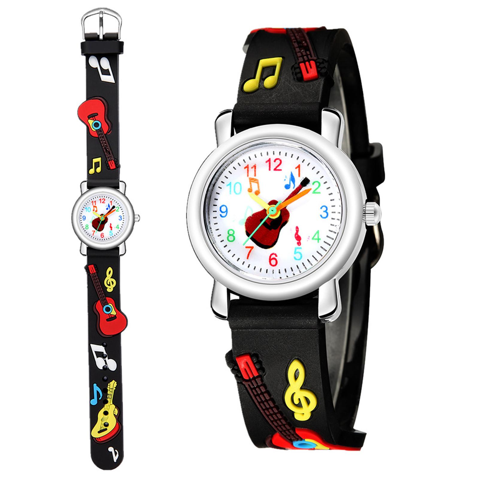 

Fashion Cartoons Buckle Dazzling Child Mesh Belt Watch Rubber Watch One Size чёрный