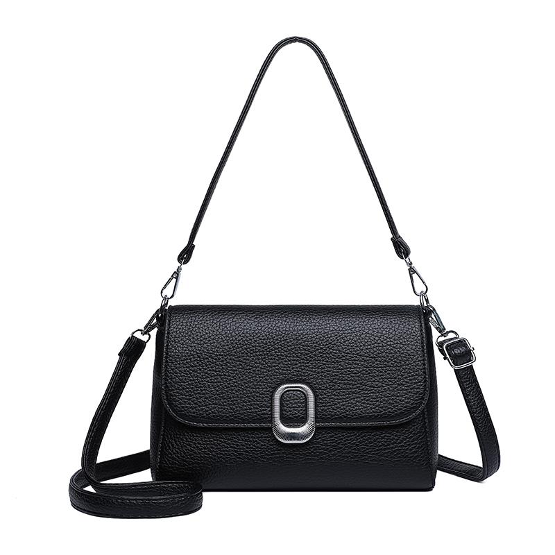 Sac Bandoulière en Cuir Souple pour Femmes Sac à Épaule Aisselle Grande Capacité Commuter Petit Sac Carré