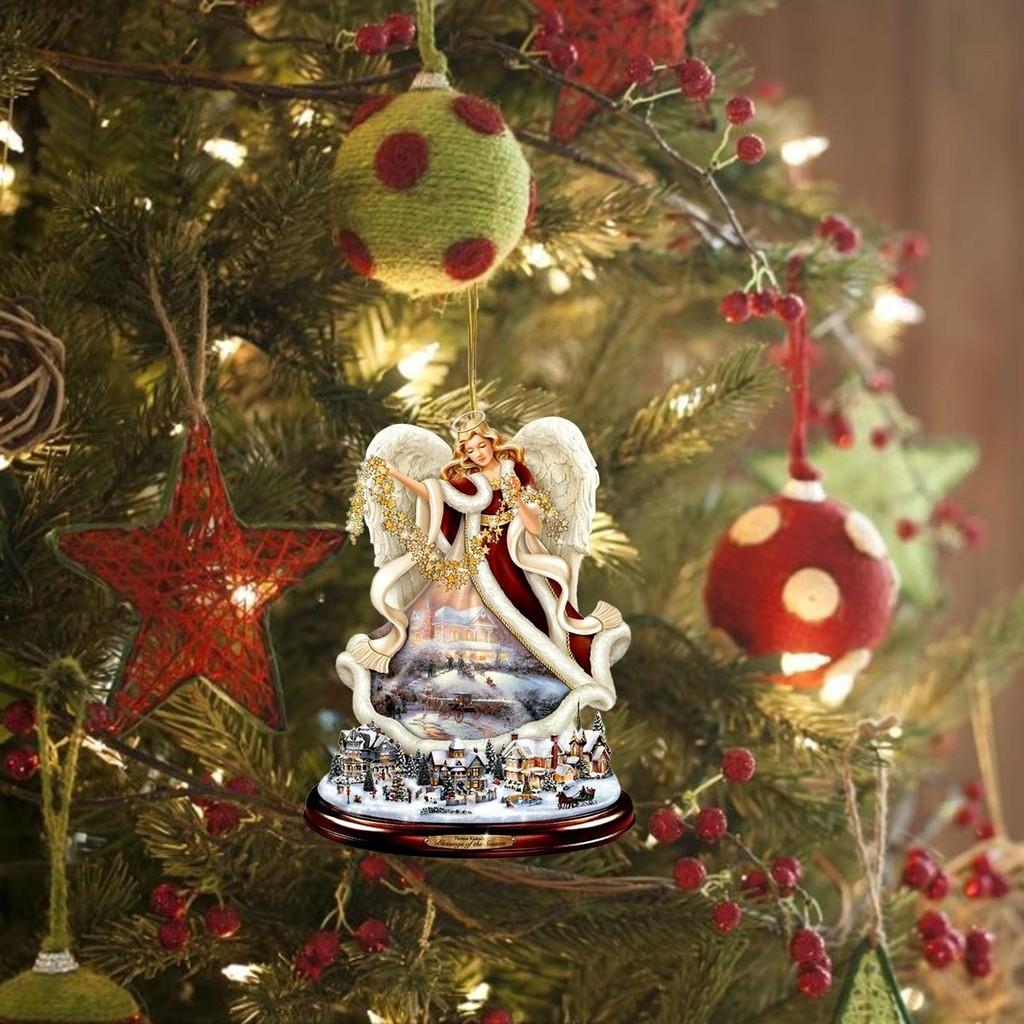 Christmas Cheerful Acrylic Tree Santa Car Charm Whimsical Home And Auto Decoration