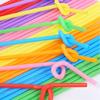 100 Stück Einweg-Strohhalme, flexibel, extra lang, Kunststoff, für Getränke, für Kinder, große Röhren, Bar, Teetrinken, Teleskop-Cocktail-Strohhalm