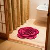 Yousheng Floor Mat Irregular Shape Quick-Drying Floral Doormat Anti-Slip Backing Easy Maintenance Soft Cozy Rug Bathroom Decor