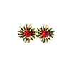 Boucles d'oreilles Puces Tournesol Émail Vintage Goutte d'Huile Boucles d'oreilles Perles Haut de Gamme Boucles d'oreilles Style Cour Médiévale Luxe Léger pour Femmes