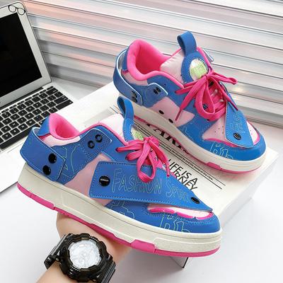Fashion Trendy Blue Skateboarding Shoes Men Outdoor Hip Hop Platform Men's Fashion Sneakers Designer Casual Sports Skateboard Shoes Man