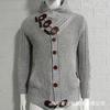 Men's 2025 Winter Knitted Coat High Neck Button Oversized Fashion Sweater