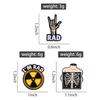 I'M RAD Enamel Pins Custom Skeleton Palm Brooches Lapel Badges Clothes Punk Jewelry Gift for Friends