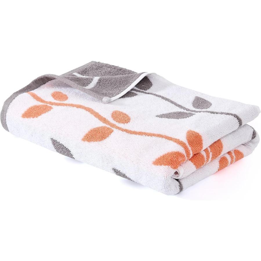 Organic Vines 6Piece 100 Cotton Towel Set Yarn Dyed Jacquard Solid Design for Bathroom and Spa Use Includes 2 Bath Towels 2 Han