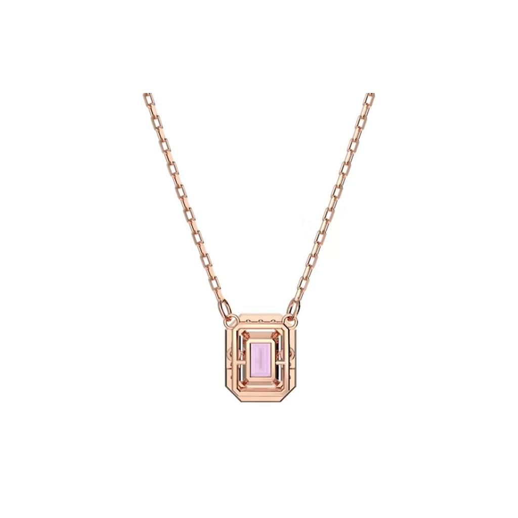 Swarovski Achtkantiger Schnitt Roségoldbeschichtete Halskette Damen Halsketten 5640291