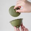 Traditional Chinese Color, Green Ercai Cover Bowl, Tea Bowl, Teacup, Single High-end Women's Cover Bowl, Anti-scalding