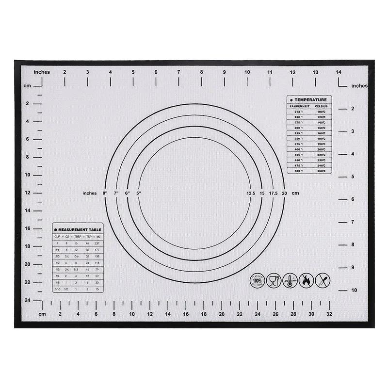 Antihaft Küchen Backmatte zum Ausrollen von Teig, Knetunterlage für Crêpes, Pizzateig, Übergröße Silikon Backmatte, Bäckereizubehör