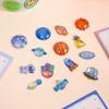 3 pcs/6 pcs Random 3D Creative Space Food Cartoon Round Relief Stickers Scrapbooking Diy Journal Cute Stationery Sticker