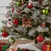 Creative 3D Christmas Decor Pendant Painted Resin Christmas Hanging Ornament DIY Handmade Xmas Wreath Pendant