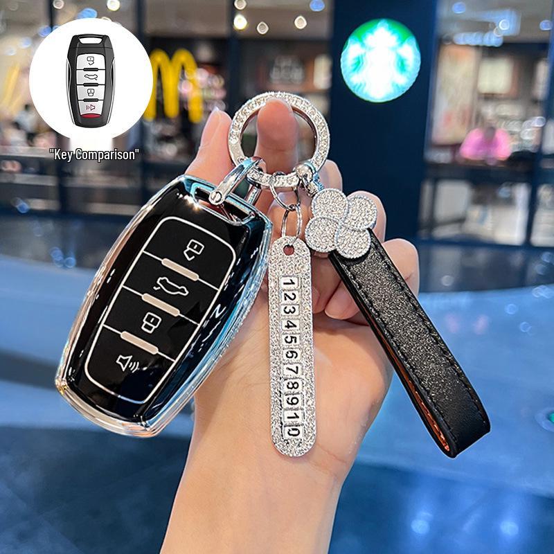 Key Cover for 2024 Haval Big Dog: Fits 23mm Chitu H6, 22mm New H9 Buckle, 19mm Old M6 Case - Simple Design