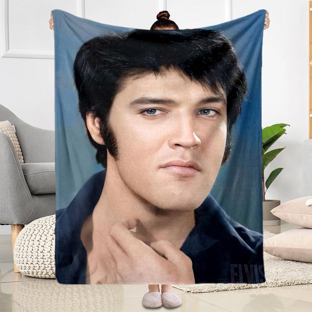 Elvis Presley Performance Blanket Comfortable Suitable for Livingroom Chair Couch for All Occasions Playful Design Birthday Christmas Gift Blanket