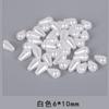 Pack of 100 Waterdrop Beads 6x10mm Faux Pearl Teardrop Imitation Pearl  For Dress Decoration,