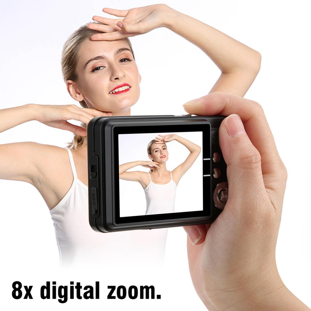 8x Zoom Card Digital Camera 5 MP 2.7in LCD Display Maximum Support 32GB Memory Card Builtin Microphone