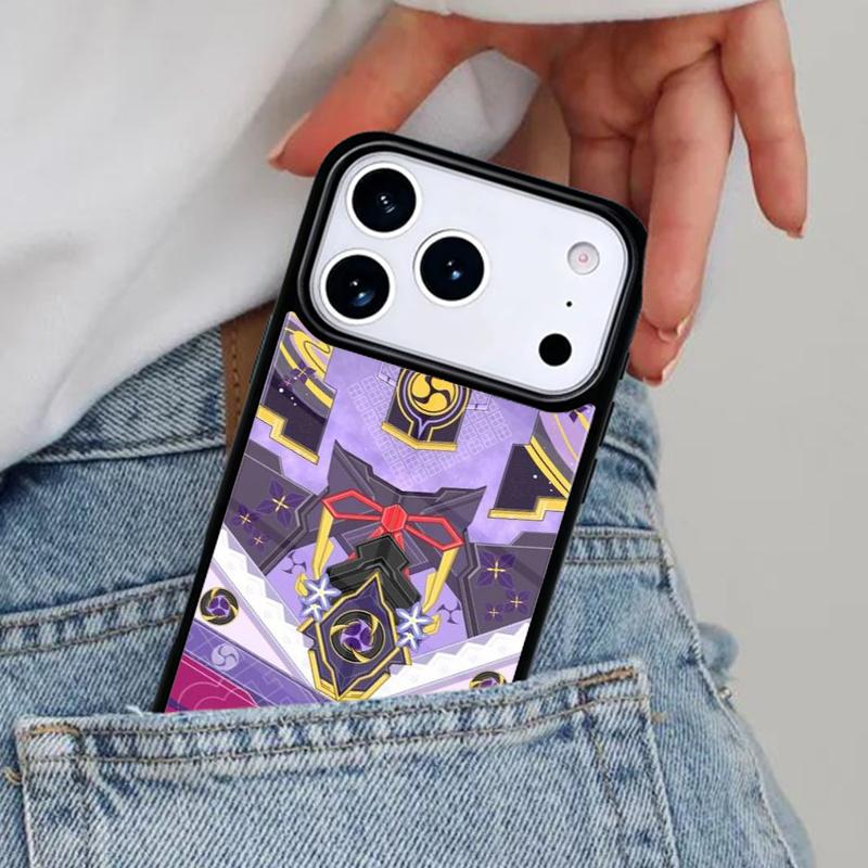 Genshin Impact Raiden Shogun Phone Case for iPhone 16e 15 14 13 12 17 Pro Max Plus Air 17pro Cover Coque