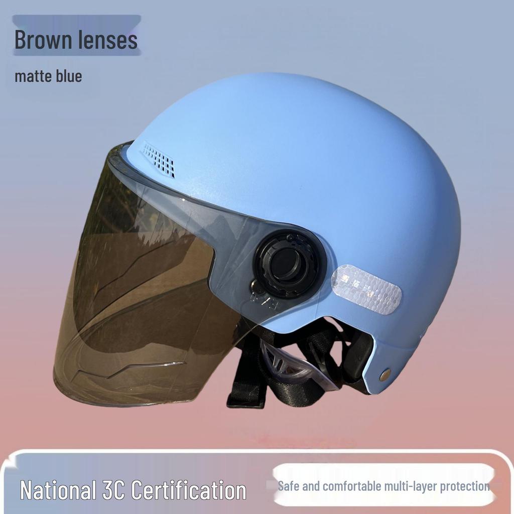 3C Certified Lightweight Electric Bike Half-Helmet with Summer Sun Protection for Men and Women
