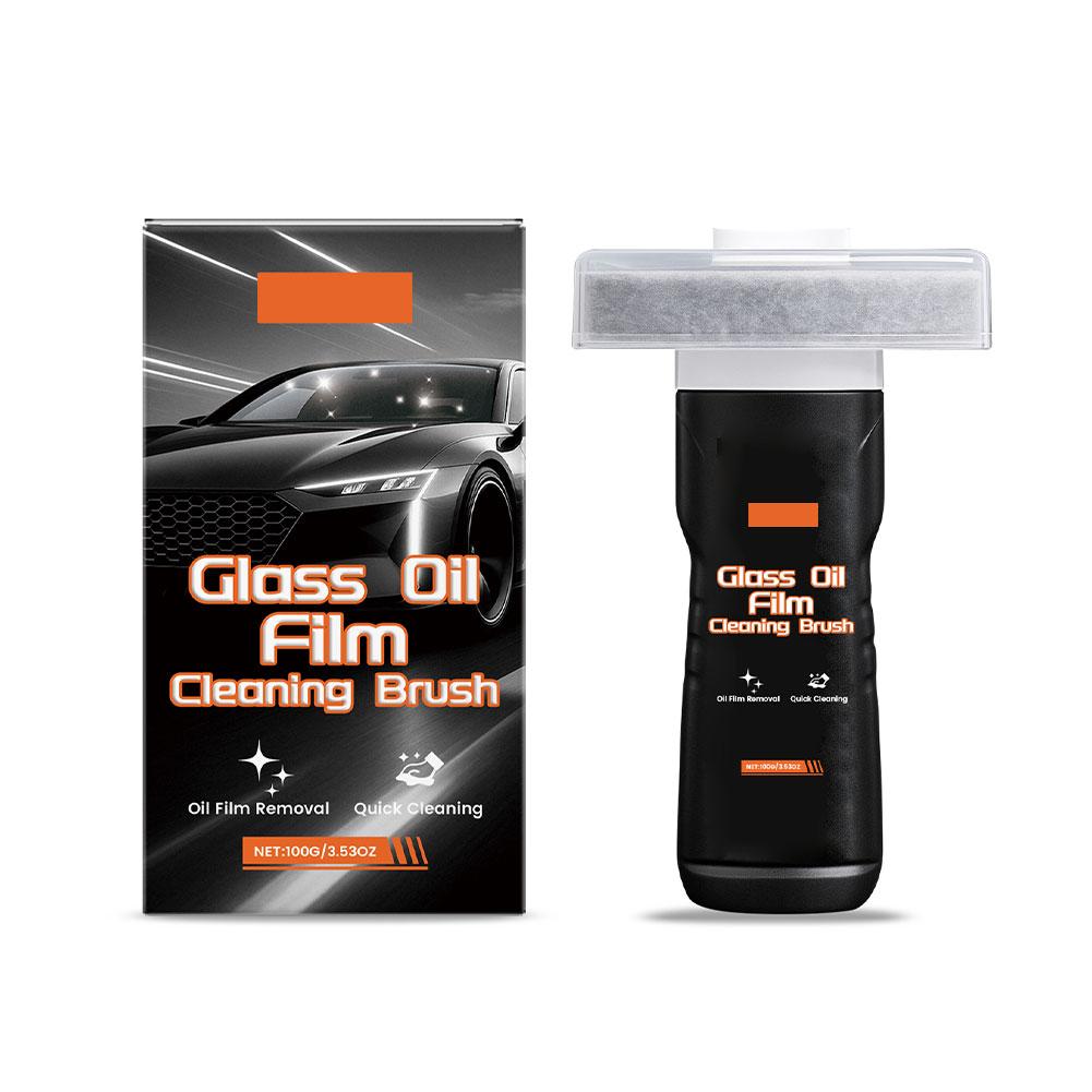 Handheld Glass Oil-Film Remover, Automotive Oil Film Cleaning Brush for Car Windows,Anti-Rain Fog Cleaning Glass Coating Agent