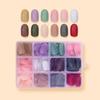 Enfärgad nagelbit Källa Nagellapp 12 färger i ask Glansig nagelbit 288 stycken
